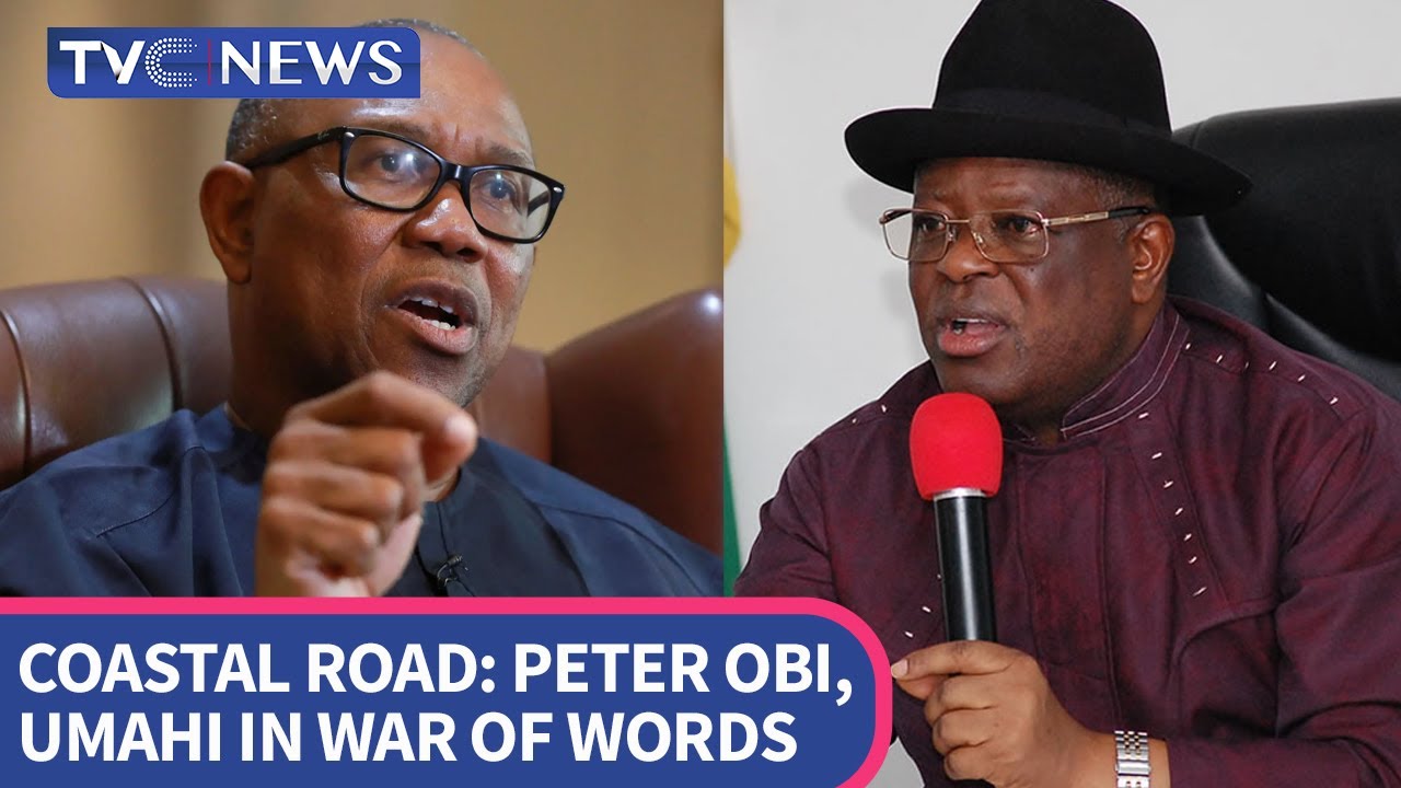 ISSUES WITH JIDE: Coastal Road: Peter Obi, Umahi In War of Words
