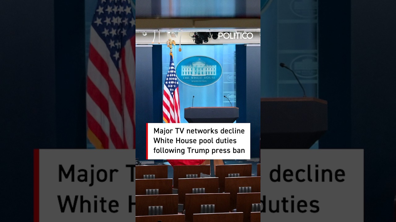 Major TV networks decline White House pool duties following Trump press ban