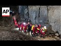 Slovenia rescuers free five people from flooded cave