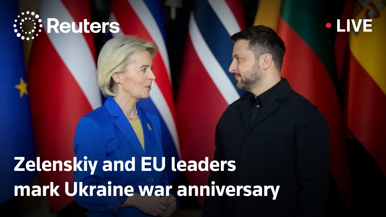 LIVE: Zelenskiy and EU leaders speak on Ukraine war's fourth anniversary
