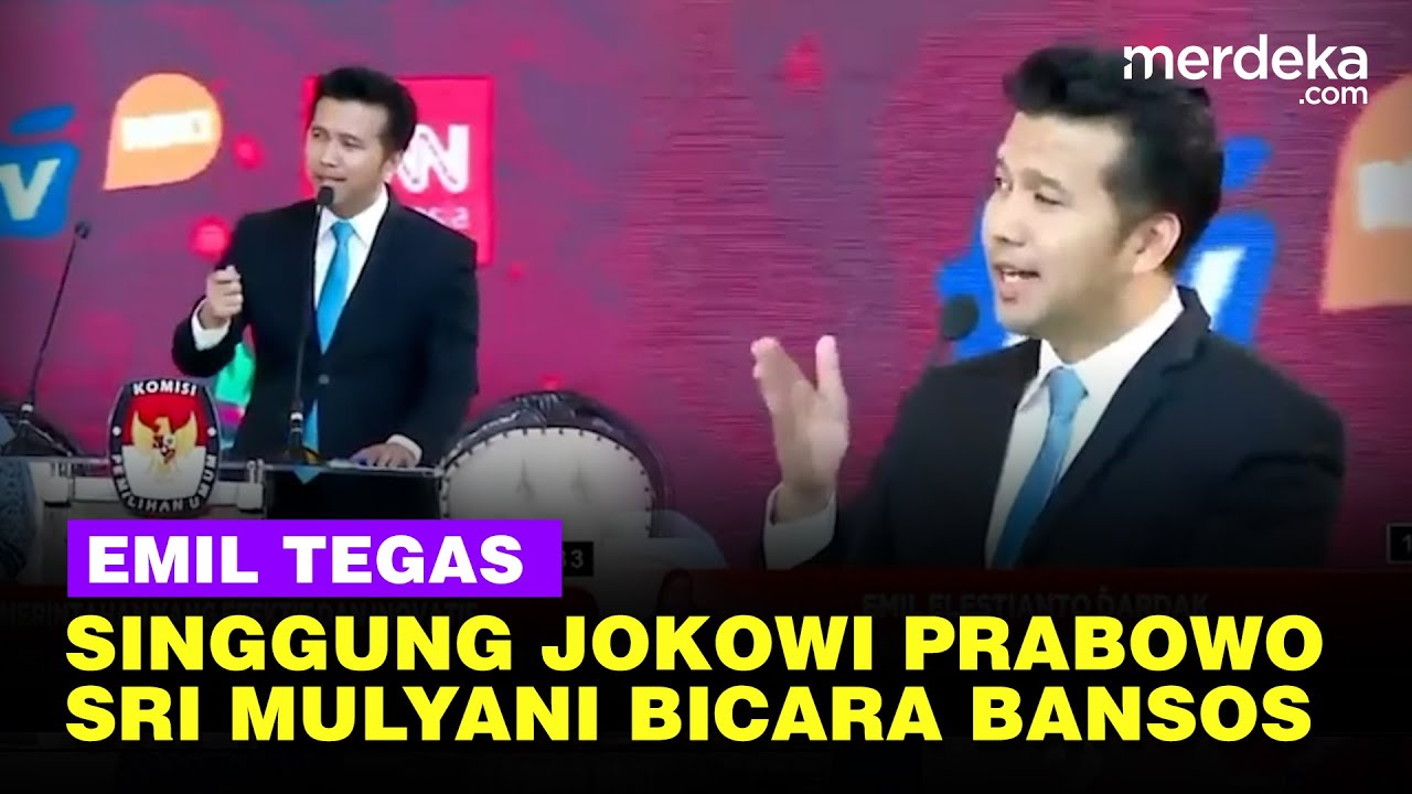 Emil Tegas! Singgung Jokowi, Sri Mulyani, dan Prabowo Bicara Soal Bansos Saat Debat Pilgub Jatim