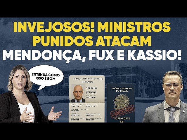 Ministros sancionados atacam Mendonça, Fux e Kassio e dizem que é bom ser punido! 🤣