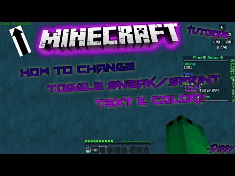 How To Change Toggle Sneak Text Colors Minecraft Mod My Station