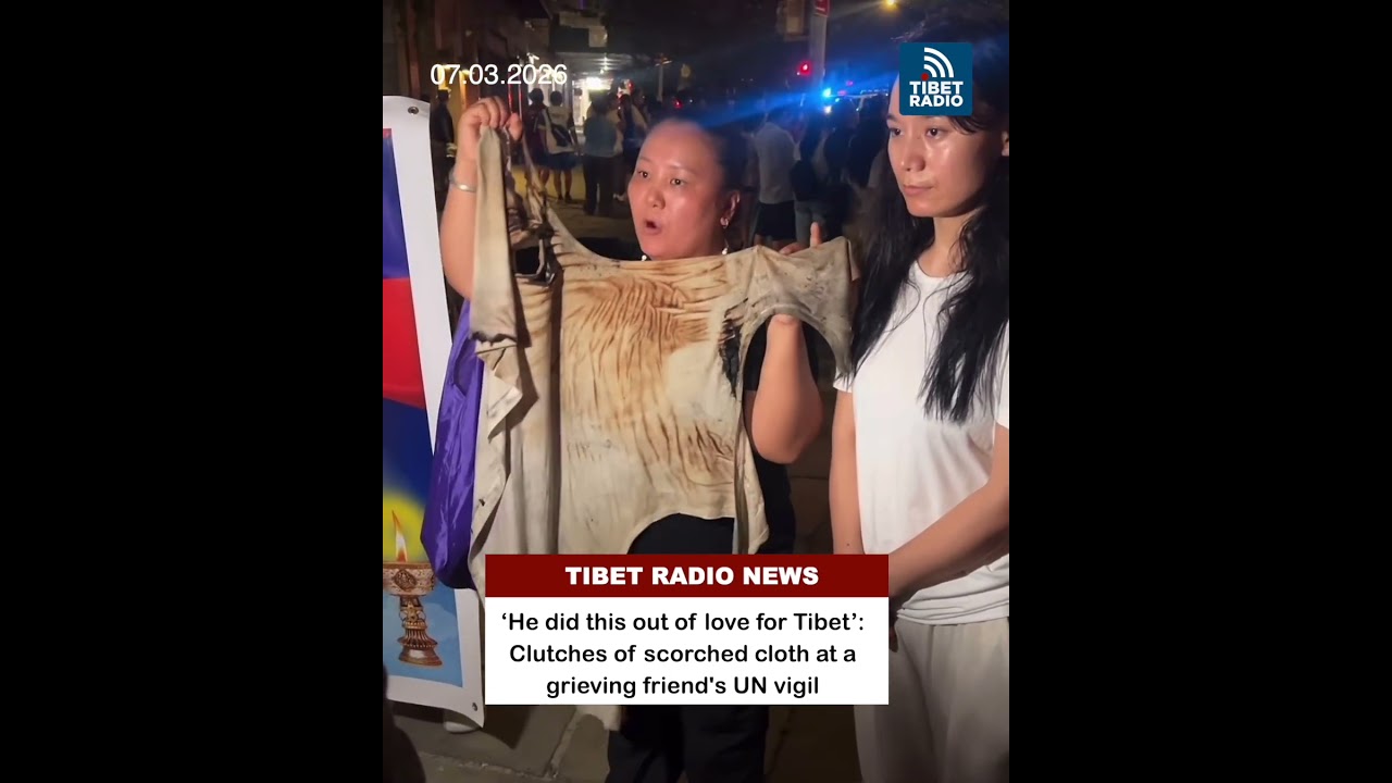 ‘He did this out of love for Tibet’: Clutches of scorched cloth at a grieving friend's UN vigil