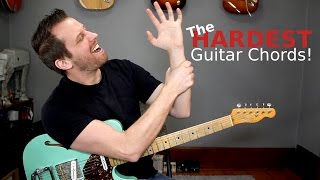 The Hardest Guitar Chords - Try To Play Them All!