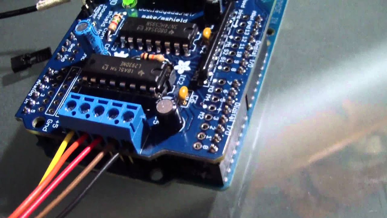 Arduino + Adafruit Motor Shield + M35SP-7N Stepper - YouTube bei encoder wiring diagram 