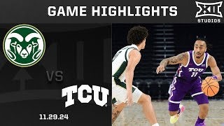 Colorado State vs. TCU Game Highlights | 2024-25 Big 12 Men's Basketball