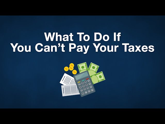 What To Do If You Can’t Pay Your Taxes