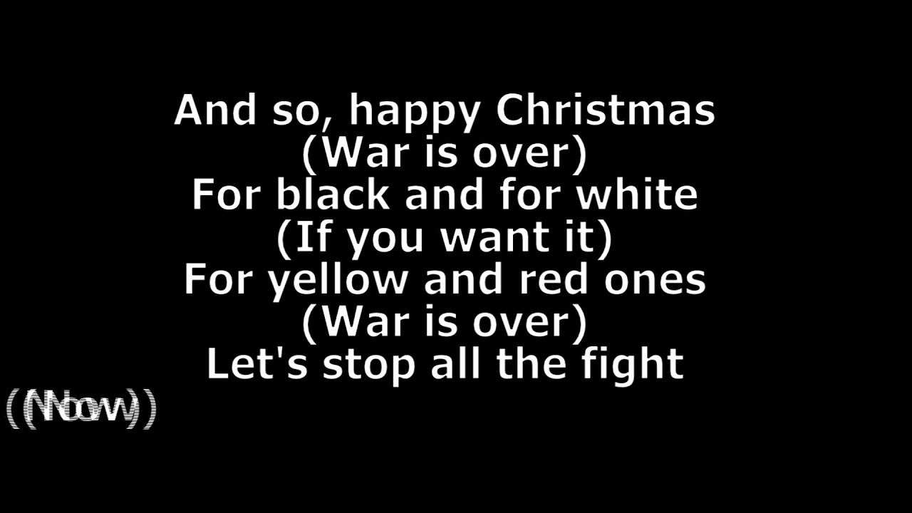 John Lennon Happy Xmas [War Is Over] Lyrics HD YouTube