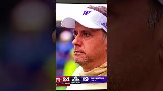 Moment UW head coach realizes UW just lost the 116th Apple Cup #GoCougs #washingtonstate #wsu #ncaa