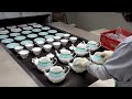 Porcelain Teapot and Tea Cup Mass Production by 80 Year Old Korean Ceramics Factory