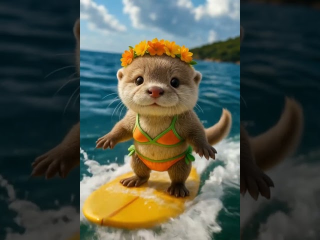 Today is a beach vacation, Otter