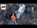 Tourist rescued after accidentally driving rental Jeep off Hawaii cliff