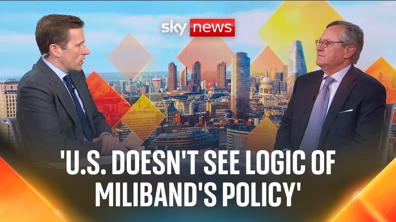 US ambassador admits to clashing with Ed Miliband over energy policy