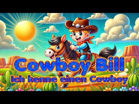 Cowboy Bill | Ich kenne einen Cowboy | Kinderlied mit Text zum Mitsingen