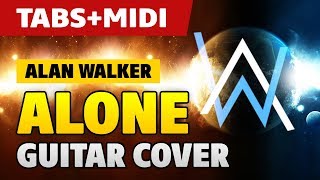 Alan Walker - Alone (How to Play on Fingerstyle Acoustic Guitar (Cover with TABS)