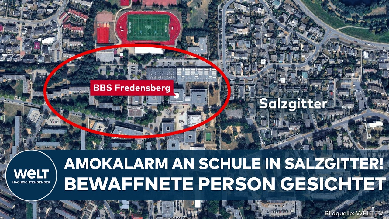 AMOKALARM IN SALZGITTER: Verdächtige Person mit Waffe gesichtet! Schule wird geräumt