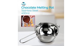 Pratinjau video produk One Two Cups Chocolate Melting Pot Stainless Steel 400ml - JS22