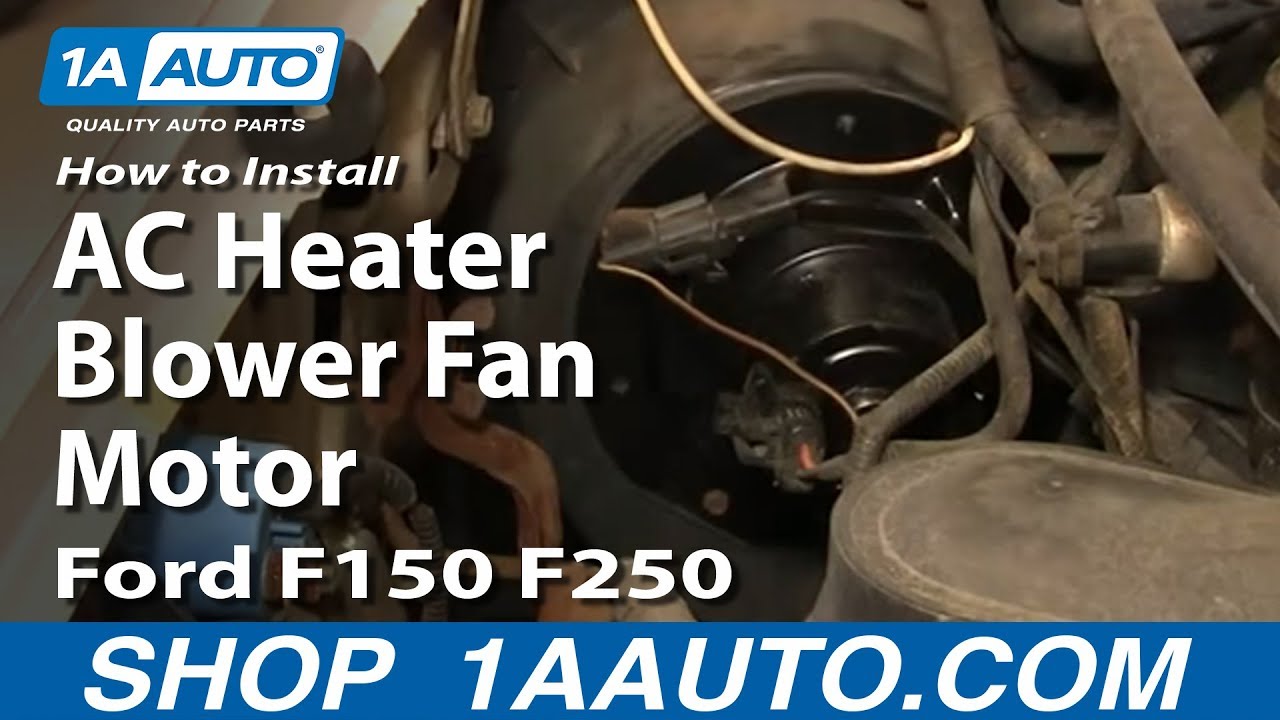 How To Install Replace AC Heater Blower Fan Motor Ford ... jeep key switch diagram 