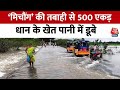 Cyclone Michaung News: एनटीआर जिले में 500 एकड़ धान के खेत पानी में डूबे, देखें वीडियो | Aaj Tak