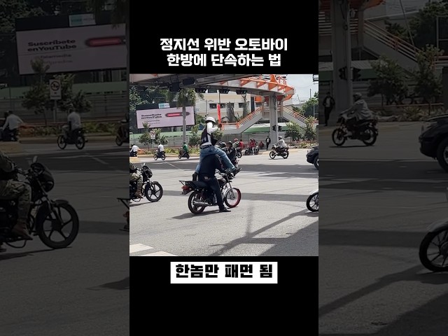 정지선 위반 오토바이 한방에 단속하는 법