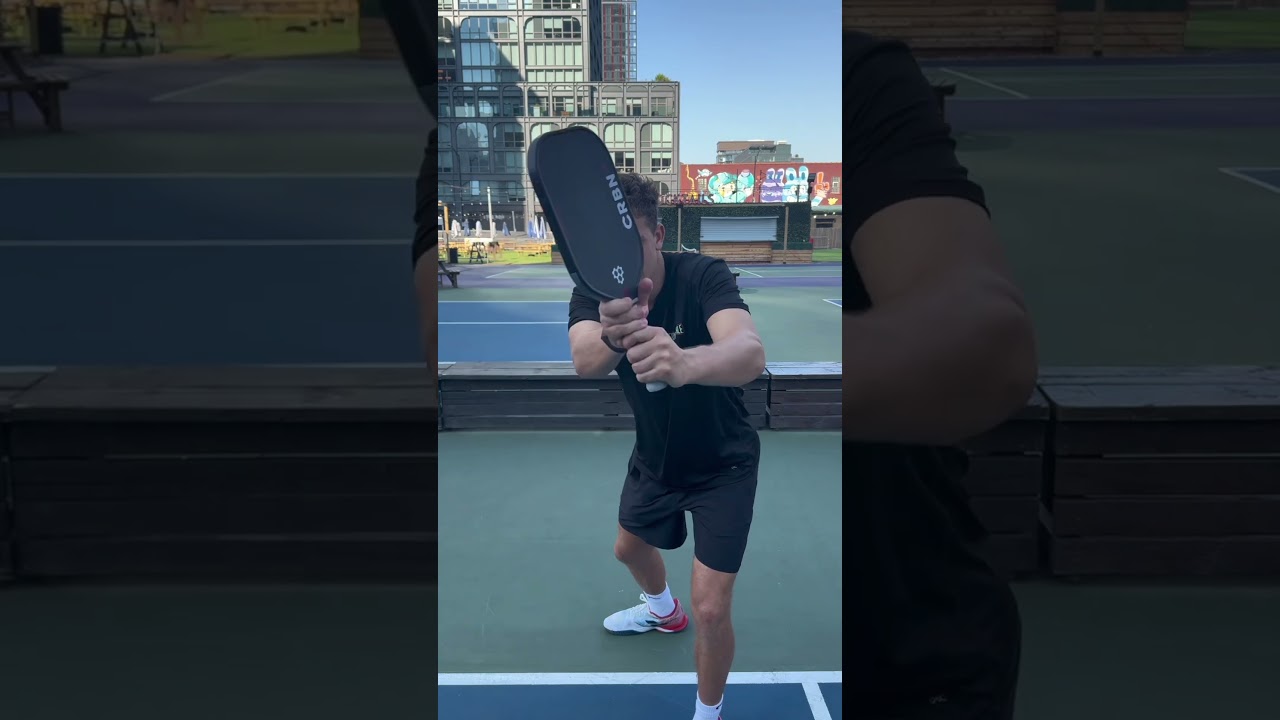 How To Hit a 2 Handed Backhand Drive! 👋👋🚙 #pickleballtips #pickleball #shorts
