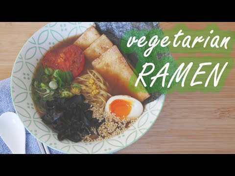 How to make 🍜VEGETARIAN RAMEN🍜 - secret ingredient at the end 😎