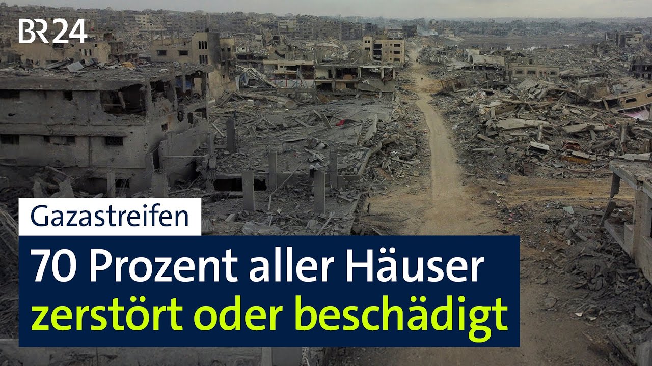 Massives Ausmaß der Zerstörung im Gazastreifen | BR24