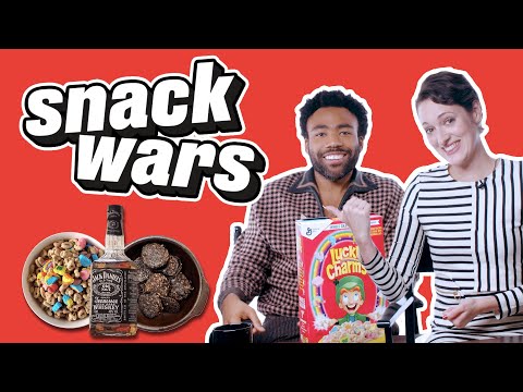 Donald Glover & Phoebe Waller-Bridge, from Solo: A Star Wars Story, Eat American and UK Snacks