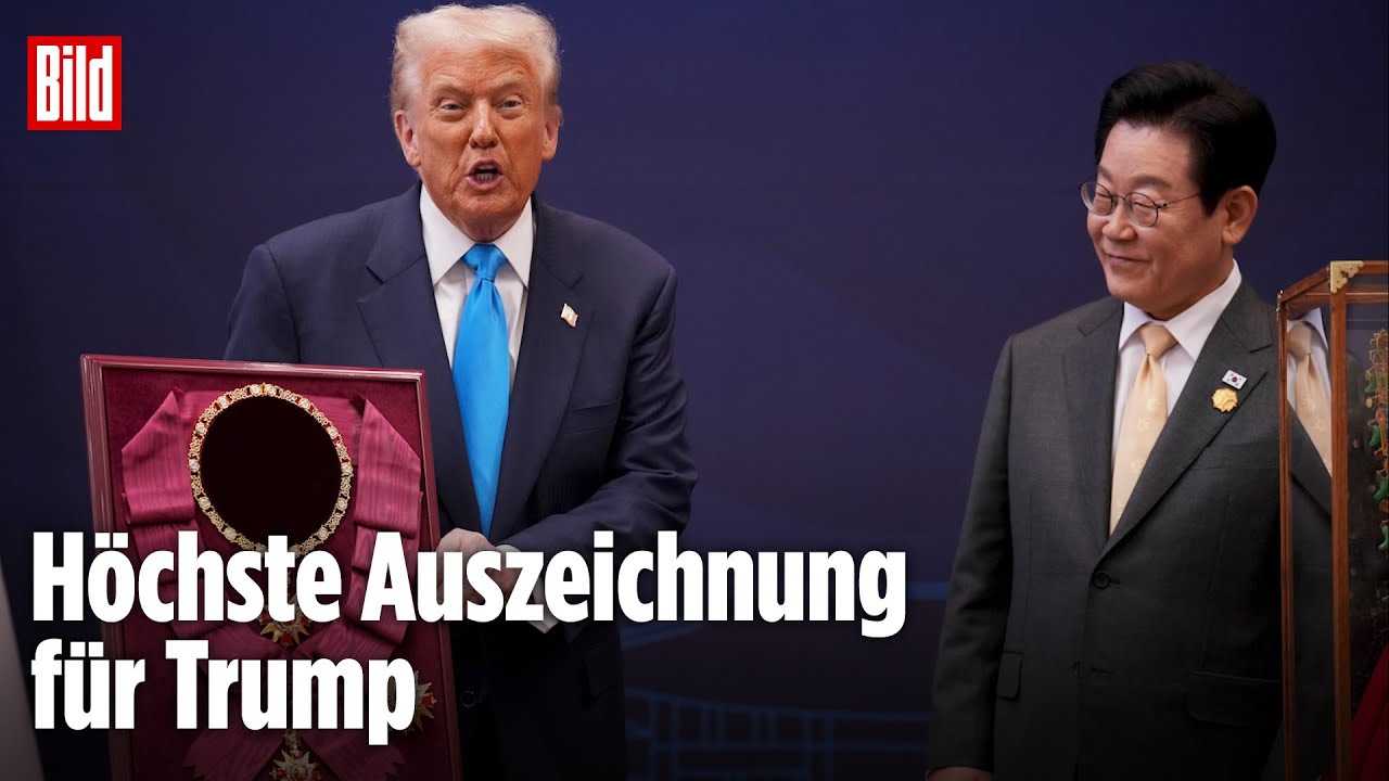 Königlicher Empfang in Südkorea: Trump bekommt goldene Krone