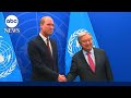 Prince William visits United Nations, oyster reef | ABCNL