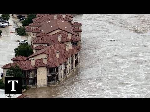 Drone Footage Shows Texas Flash Flooding