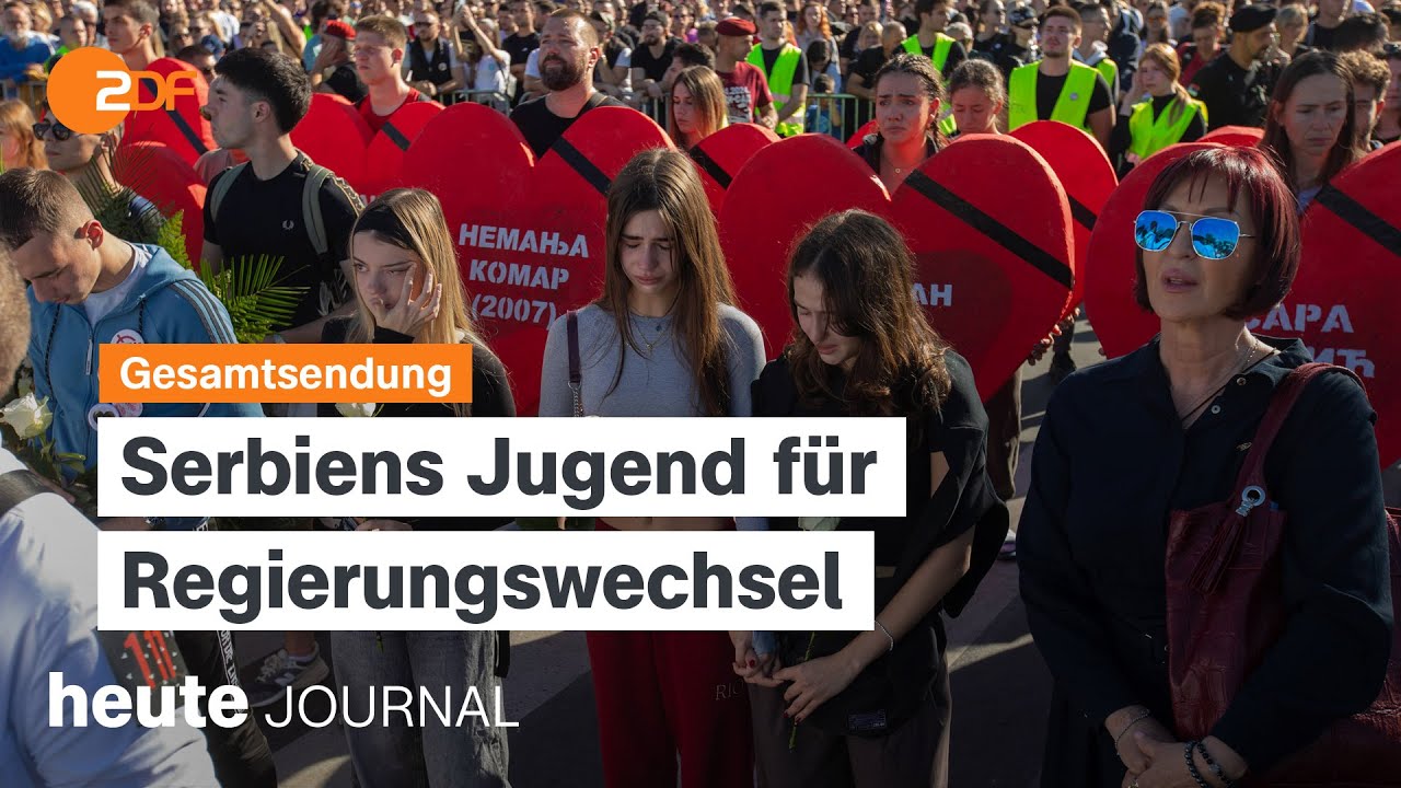 heute journal vom 01.11.2025 Proteste in Serbien, CDU-Kandidat für Sachsen-Anhalt, Ägyptens Museum