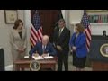 Impassioned Biden signs order on abortion access