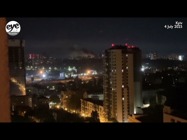 MOMENT: At least 23 people injured in Russia's largest aerial attack on Kyiv