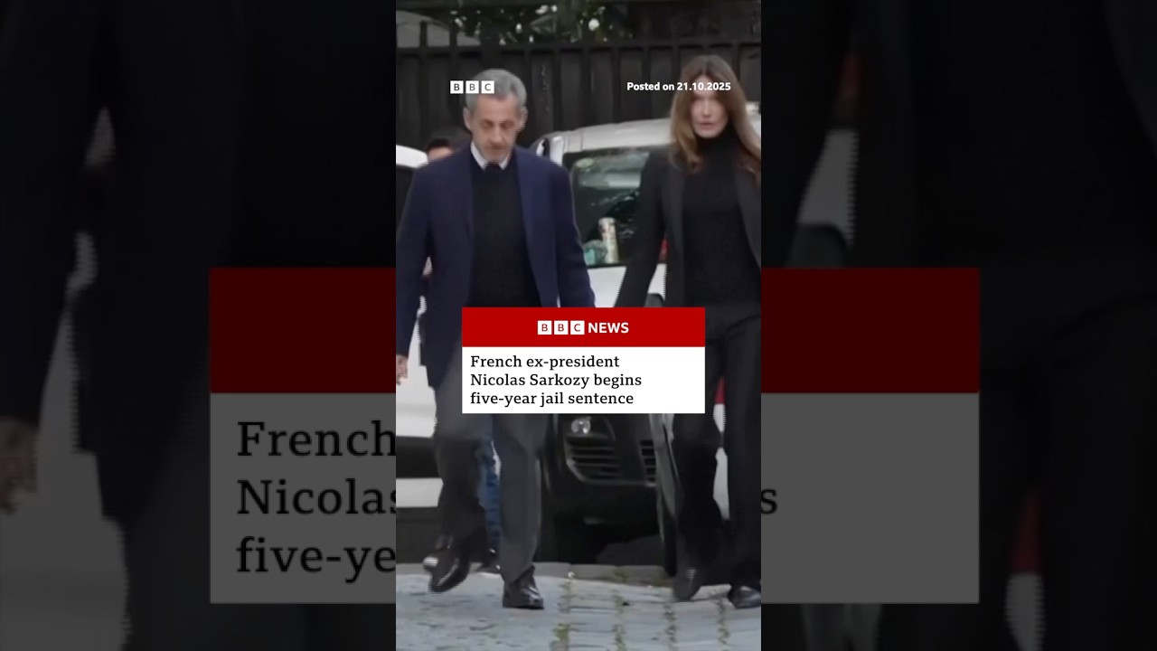 French ex-president Nicolas Sarkozy begins five-year jail sentence. France BBCNews