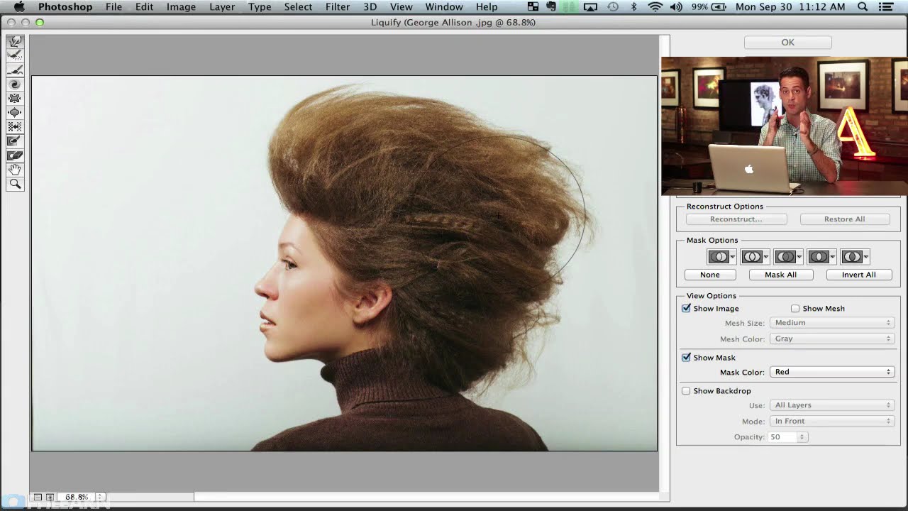Video: Shape Hair Using the Liquify Tool in Photoshop