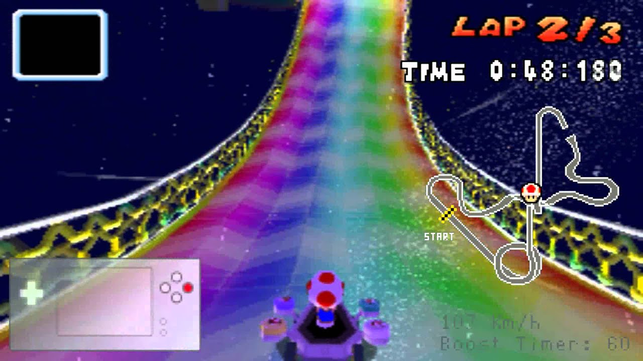 Mario Kart Ds Hd Recording Test Rainbow Road World Record Youtube 9389