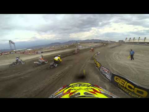 GoPro HD: Shane McElrath Lap 1 Moto 1 - Miller MX Lucas Oil Pro Motocross Championship 2013 