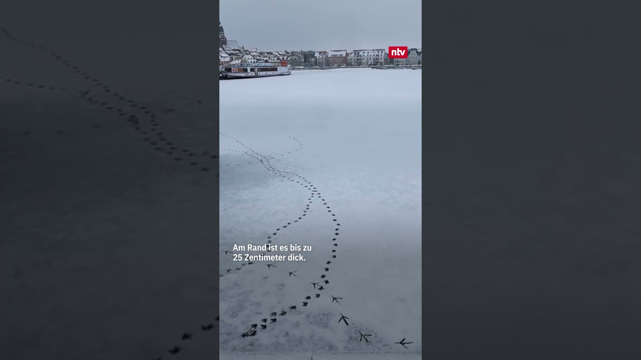 Deutschlands größter Binnensee ist komplett zugefroren | ntv