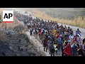 Migrants continue marching north in Mexico