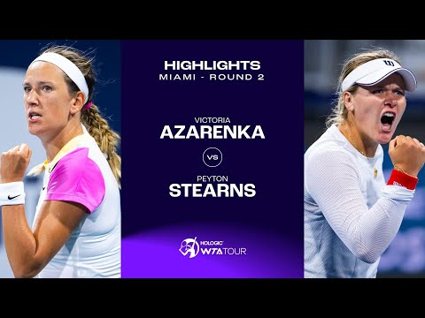 Victoria Azarenka vs. Peyton Stearns | 2024 Miami Round 2 | WTA Match Highlights