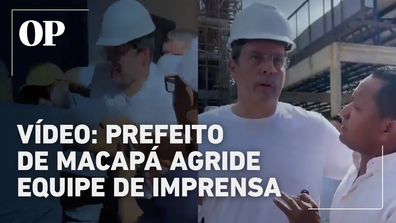 Vídeo mostra o momento em que prefeito de Macapá agride equipe de imprensa veja