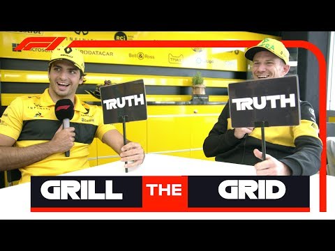 Renault's Carlos Sainz and Nico Hulkenberg | Grill The Grid Truth Or Lie