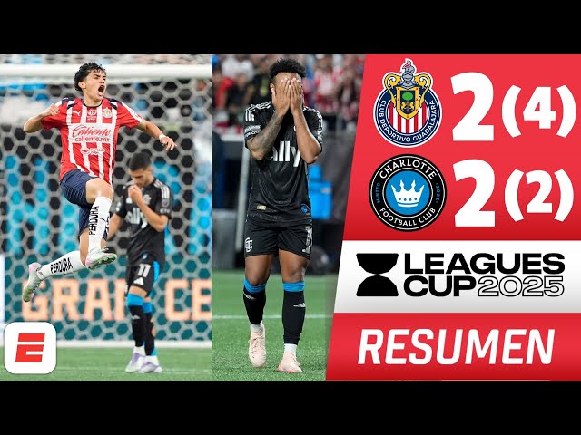 EMPATE AGÓNICO. CHIVAS supera en penales a CHARLOTTE y suma sus primeros puntos en LEAGUES CUP