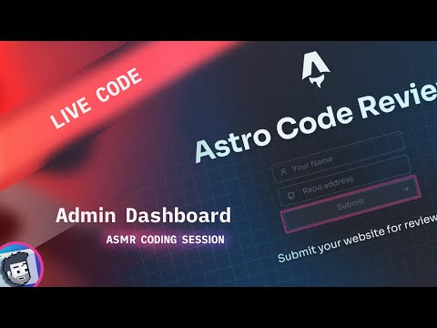 Live Code: Admin Dashboard (ASMR Coding)