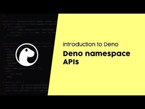 Deno Namespace APIs