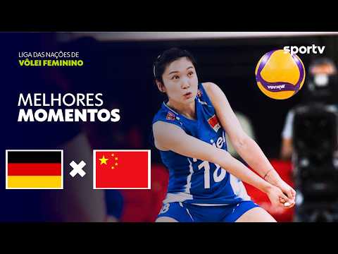 ALEMANHA 2 X 3 CHINA | MELHORES MOMENTOS | LIGA DAS NAÇÕES DE VÔLEI FEMININO 2026 | sportv