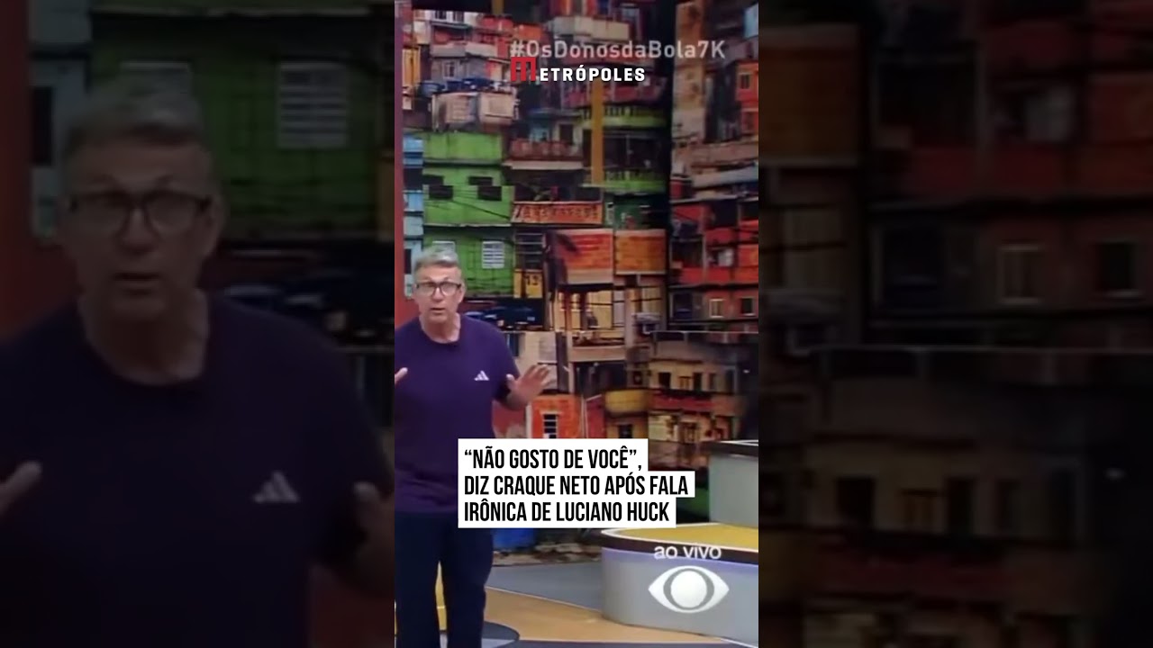 Não gosto de você diz Craque Neto após fala irônica de Luciano Huck