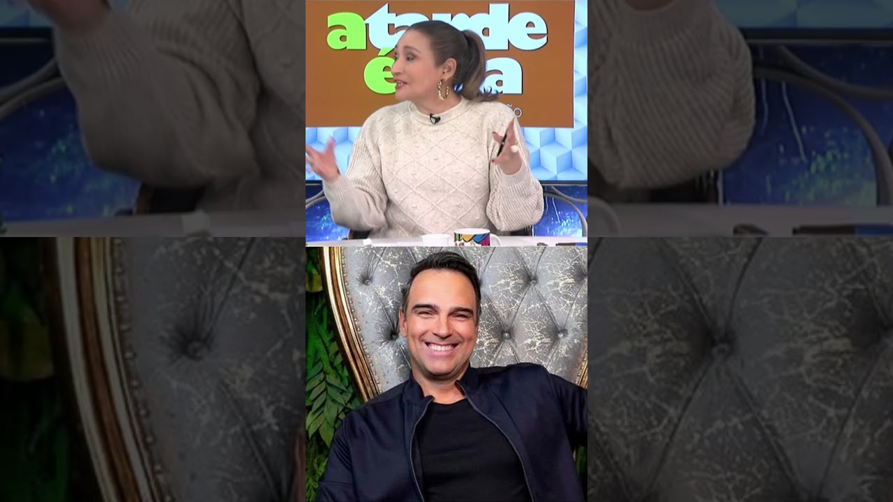 Sonia Abrão brinca com situação de Tadeu Schmidt Sempre tem um cabeção na minha frente também